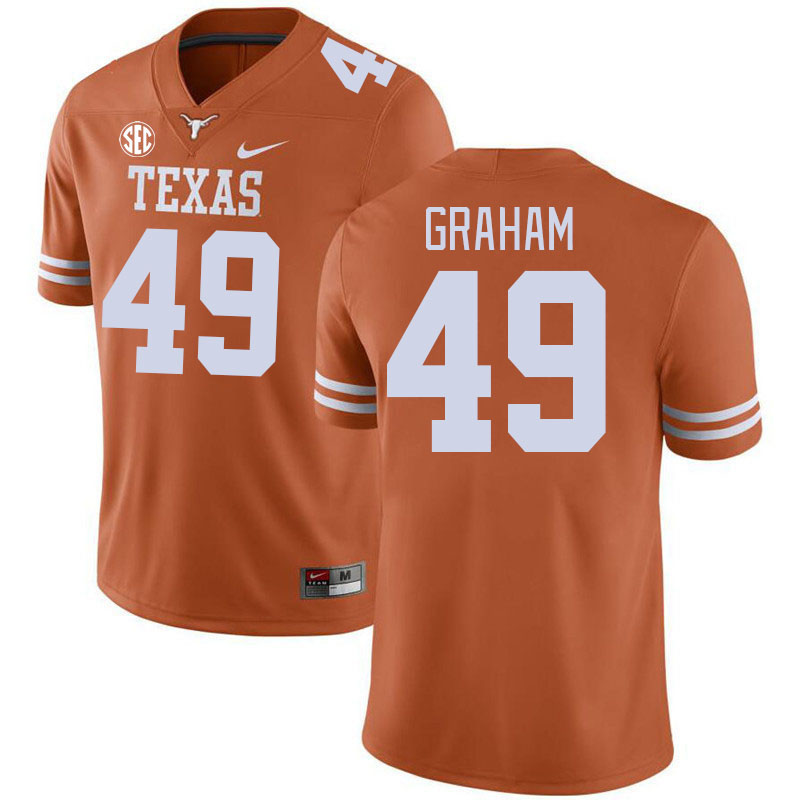 # 49 Ta'Quon Graham Texas Longhorns Jerseys Football Stitched-Orange